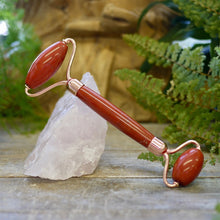 Load image into Gallery viewer, Crystal Face Roller - Red Jasper