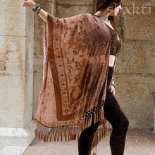Load image into Gallery viewer, Burnout Velvet Kimono - Nude