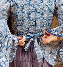 Load image into Gallery viewer, Block-Print Cotton Wrap-Top
