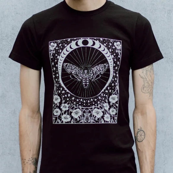 Death's Head Moth and Moon T-Shirt
