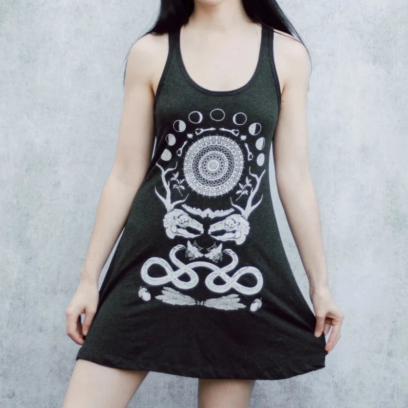 Rabbit Skull Antler Tank Dress