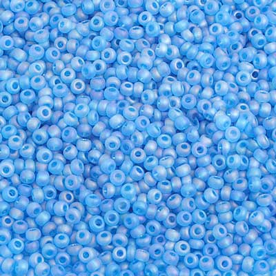 Czech Seed Bead, 10/0 (Trans. Turquoise Matte AB)