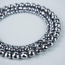Load image into Gallery viewer, Titanium-Plated Hematite (Silver)