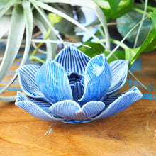 Load image into Gallery viewer, Incense Holder - Blooming Lotus Flower (M / Blue)