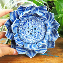 Load image into Gallery viewer, Incense Holder - Lotus Flower (L / Blue)
