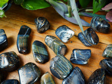 Load image into Gallery viewer, Blue Tiger&#39;s Eye Tumble Stones