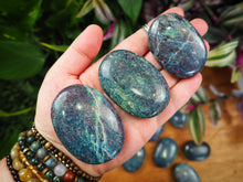 Load image into Gallery viewer, Ruby Kyanite Palm Stones
