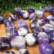 Load image into Gallery viewer, Chevron Amethyst Tumble Stones