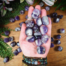 Load image into Gallery viewer, Chevron Amethyst Tumble Stones