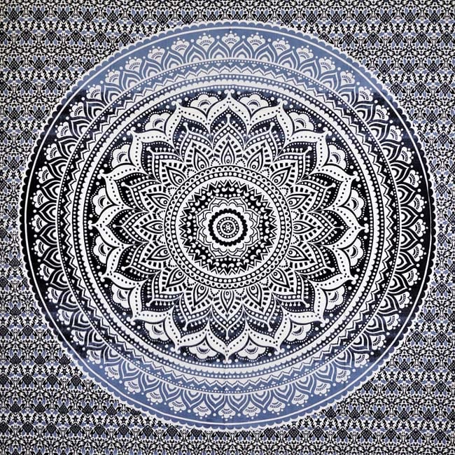 Wall Hanging - Wheel Mandala (Black & Blue)
