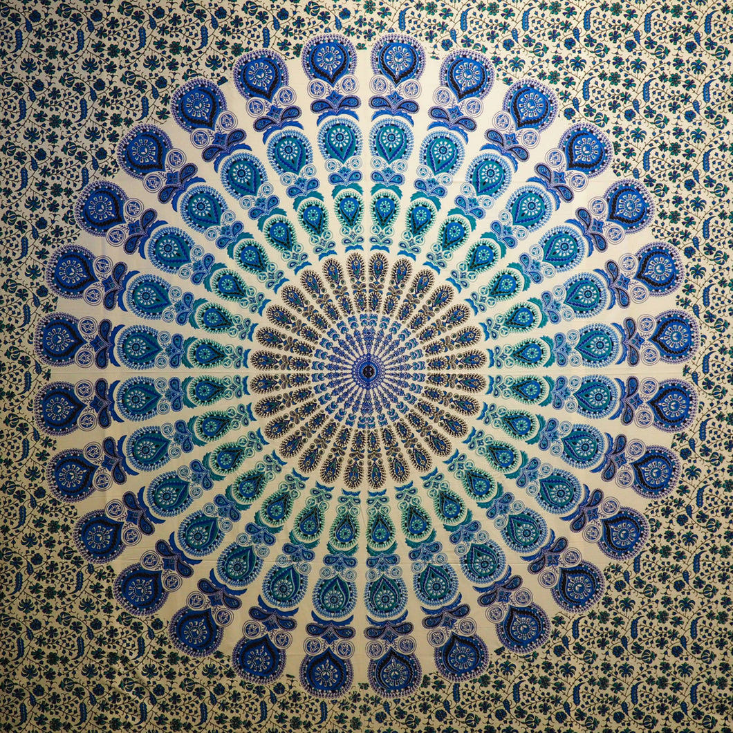 Wall Hanging - Mandala (Blue & White)