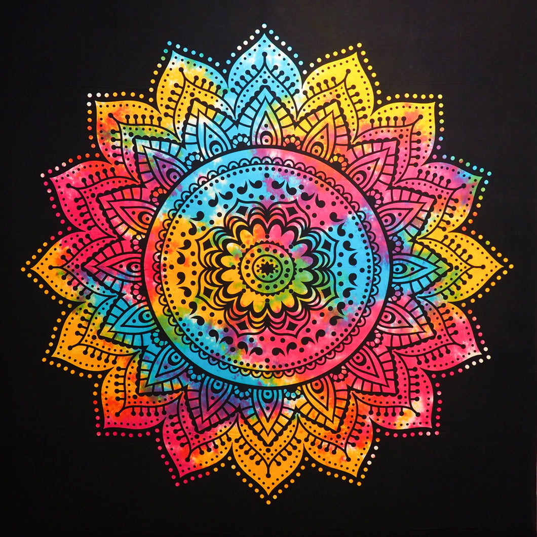 Wall Hanging - Floral Mandala (Tie-Dye)
