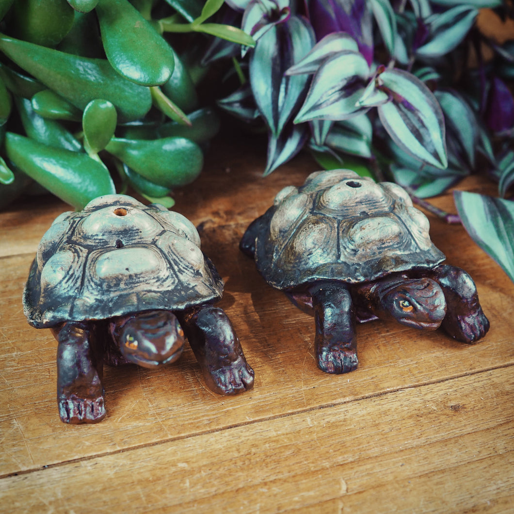 Clay Turtle/Tortoise Incense Holder