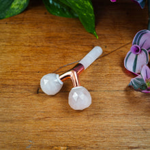 Load image into Gallery viewer, Double Crystal Face Roller - Rose Quartz