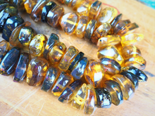 Load image into Gallery viewer, Amber Bead Strand, Large Rondelle
