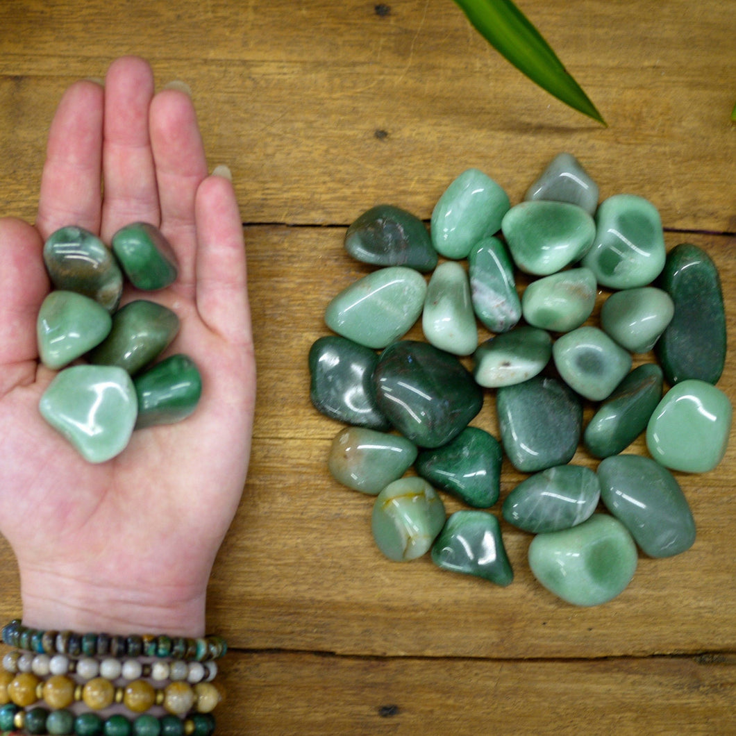 Green Aventurine Tumble Stones, 3-4cm